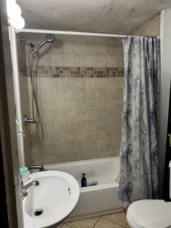 817 Middle St, Weymouth, MA 02188 - bathroom with shower / bath combination with curtain and tile patterned flooring