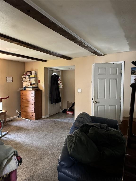 817 Middle St, Weymouth, MA 02188 - living room featuring carpet floors and baseboards