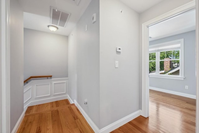 33 Oval Rd Unit 2, Quincy, MA 02170 - hall with wood finished floors and attic access