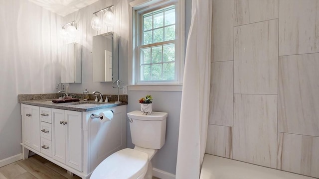 1 Ridgeway Rd, North Reading, MA 01864 - bathroom with double vanity and a shower with shower curtain