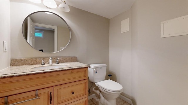 1 Ridgeway Rd, North Reading, MA 01864 - half bath featuring vanity and tile patterned flooring