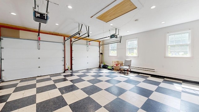 1 Ridgeway Rd, North Reading, MA 01864 - garage featuring a garage door opener and recessed lighting