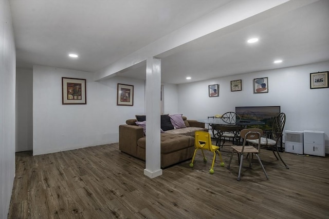 298 Oakland Rd, Barnstable, MA 02601 - living room with wood finished floors and recessed lighting