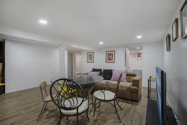 298 Oakland Rd, Barnstable, MA 02601 - dining room with wood finished floors and recessed lighting