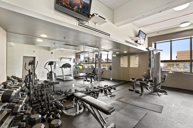 view of exercise room