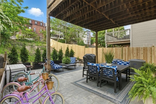 782 E 4th St, Boston, MA 02127 - view of patio with outdoor dining space, grilling area, and cooling unit