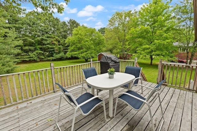 18 Sunset Dr, Sharon, MA 02067 - deck with outdoor dining space and a lawn