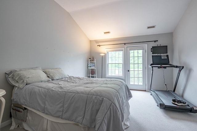 1 Riverview Blvd Unit 2-213, Methuen, MA 01844 - carpeted bedroom featuring access to exterior and vaulted ceiling