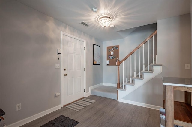 1 Riverview Blvd Unit 2-213, Methuen, MA 01844 - entrance foyer featuring wood finished floors, stairway, and baseboards