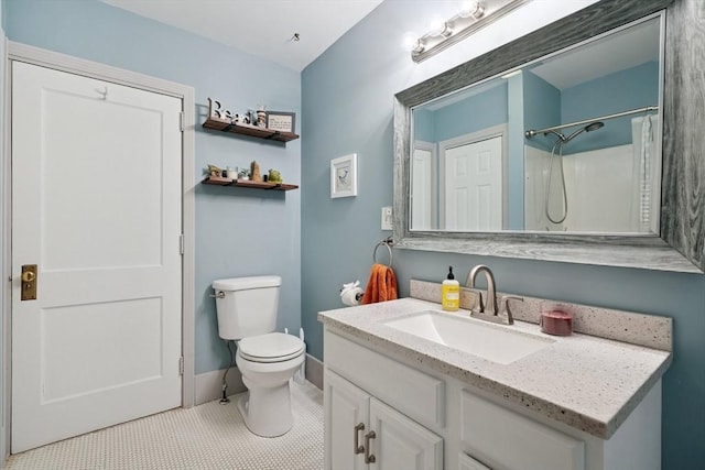 156 Langen Rd, Lancaster, MA 01523 - bathroom featuring vanity, a shower with curtain, and tile patterned floors