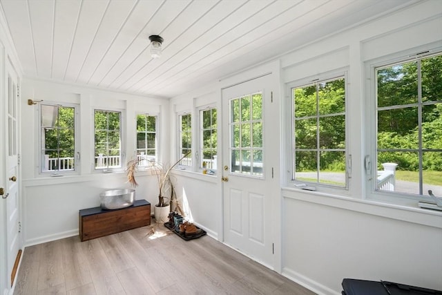 156 Langen Rd, Lancaster, MA 01523 - sunroom featuring plenty of natural light, wooden ceiling, and wood finished floors