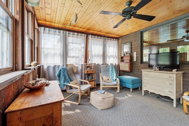 5 Vasa St, Billerica, MA 01862 - sunroom / solarium featuring healthy amount of natural light, carpet flooring, wooden ceiling, and wood walls