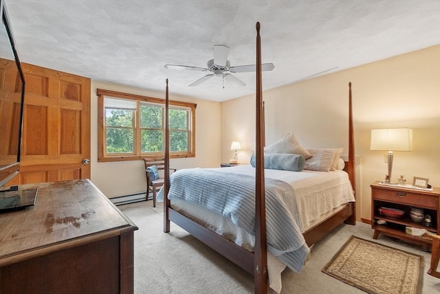 5 Vasa St, Billerica, MA 01862 - bedroom featuring a baseboard radiator, light colored carpet, and ceiling fan