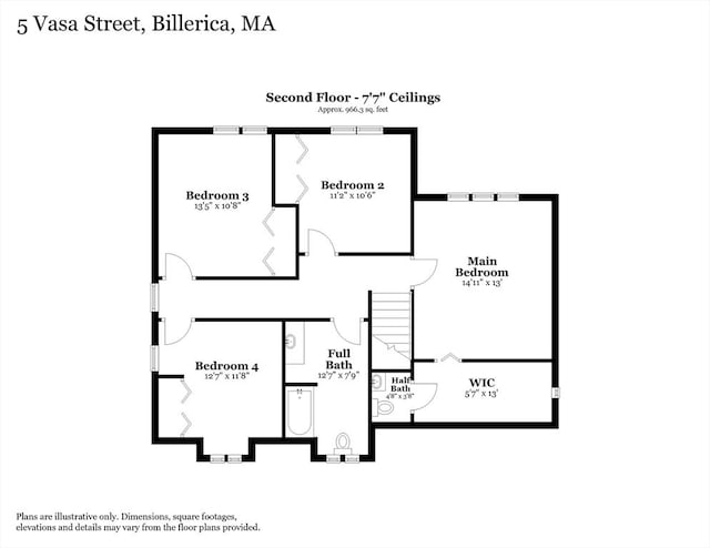5 Vasa St, Billerica, MA 01862 - view of floor plan / room layout