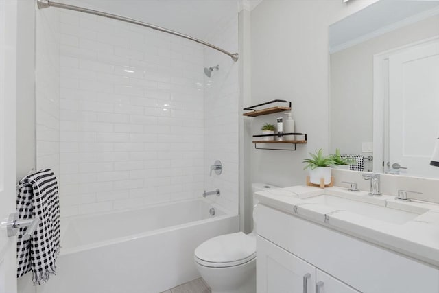 1650 Columbia Rd Unit 2, Boston, MA 02127 - full bathroom featuring vanity, tub / shower combination, and crown molding