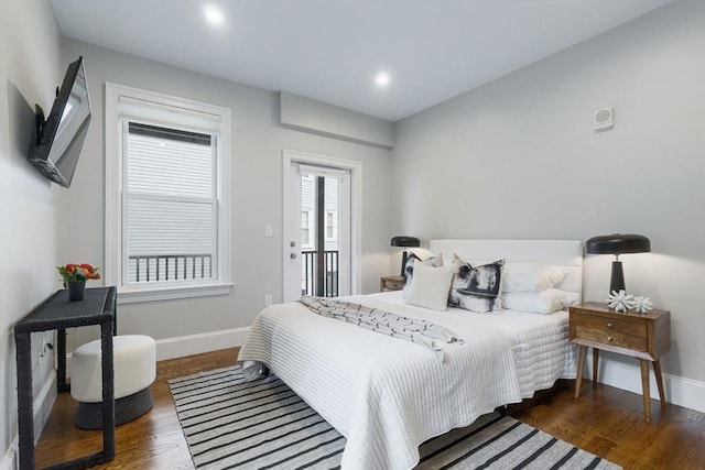 1650 Columbia Rd Unit 2, Boston, MA 02127 - bedroom with dark wood-style floors and recessed lighting