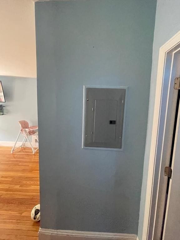 108 Grove St, Lynn, MA 01905 - detailed view of electric panel and wood finished floors