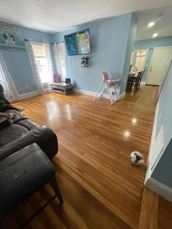 108 Grove St, Lynn, MA 01905 - living area featuring wood finished floors and baseboards
