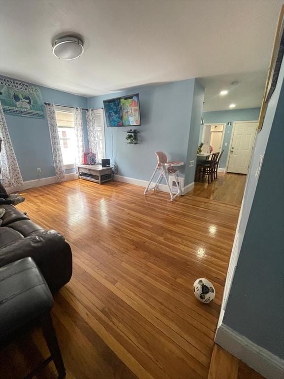 108 Grove St, Lynn, MA 01905 - living area with wood finished floors and baseboards