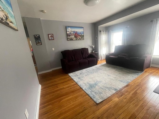108 Grove St, Lynn, MA 01905 - living room with hardwood / wood-style flooring and baseboards
