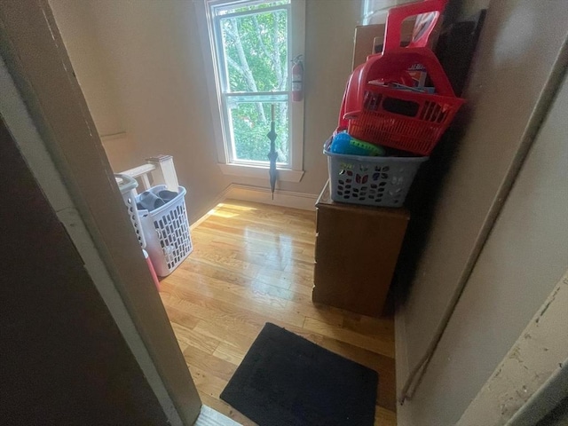 108 Grove St, Lynn, MA 01905 - doorway featuring wood finished floors and baseboards