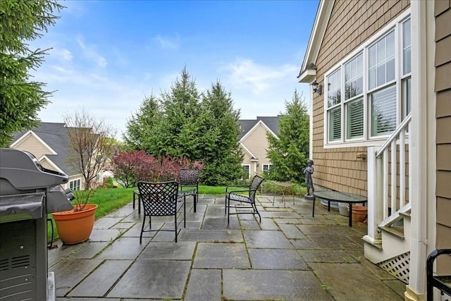 view of patio featuring area for grilling