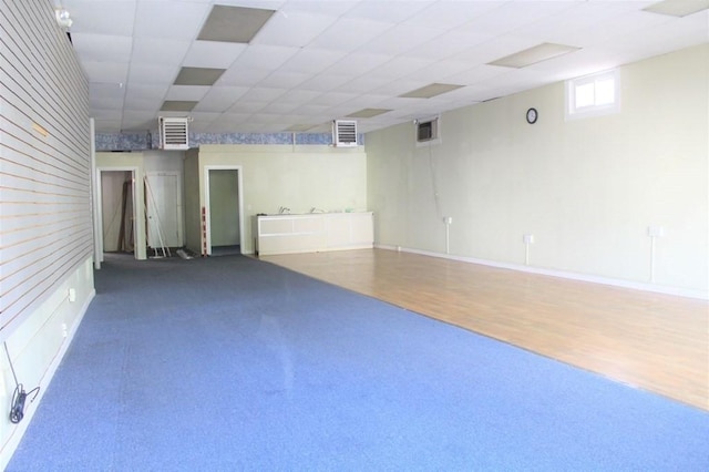 28-30 W Main St, Ware, MA 01082 - basement featuring a drop ceiling and carpet flooring