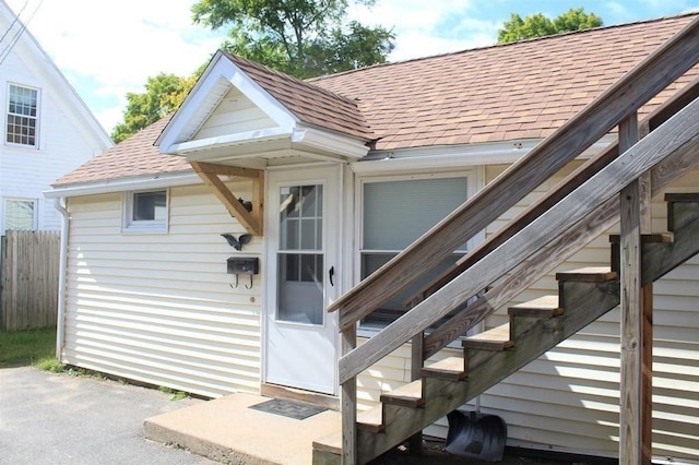 28-30 W Main St, Ware, MA 01082 - property entrance with a shingled roof
