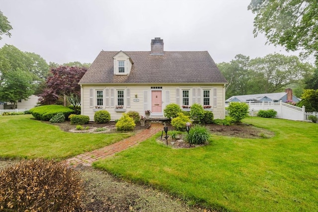 59 Black Creek Ln, Warwick, RI 02888 - cape cod-style house with a chimney and a shingled roof