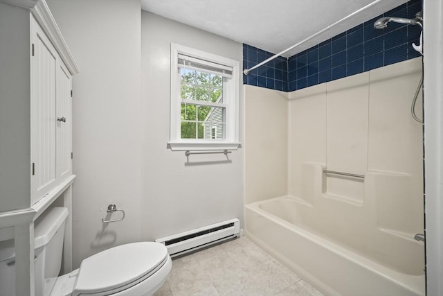 585 Turnpike St Unit 13, Easton, MA 02375 - full bath featuring a baseboard radiator, washtub / shower combination, and toilet