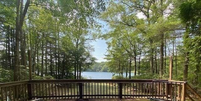 64E Old Princeton Rd, Hubbardston, MA 01452 - wooden deck with a water view