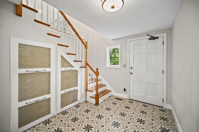 34 Clubhouse Ln, Natick, MA 01760 - foyer featuring stairway and light flooring