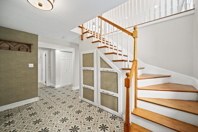 34 Clubhouse Ln, Natick, MA 01760 - staircase with baseboards