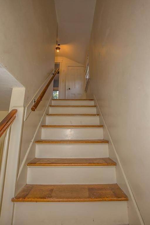 112 Harmon Ave, Springfield, MA 01118 - stairs with lofted ceiling