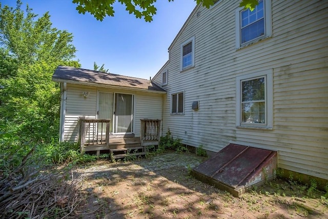 112 Harmon Ave, Springfield, MA 01118 - back of property with a wooden deck