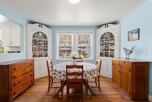 dining room featuring wood finished floors