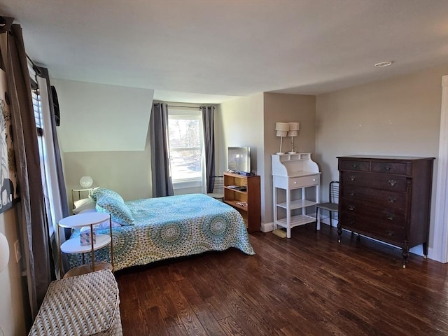 bedroom featuring wood finished floors