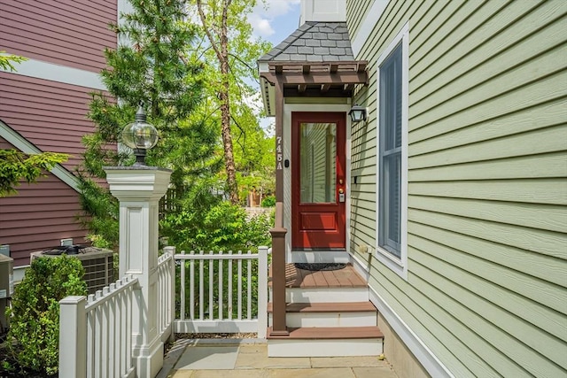 745-A Massachusetts Ave Unit A, Arlington, MA 02476 - property entrance with cooling unit