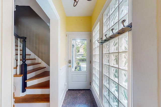 745-A Massachusetts Ave Unit A, Arlington, MA 02476 - doorway to outside featuring stairway