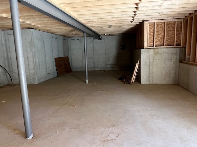 view of basement