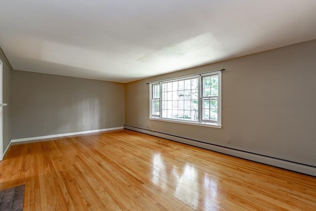 759 Williams St, Longmeadow, MA 01106 - spare room with light wood finished floors and a baseboard heating unit