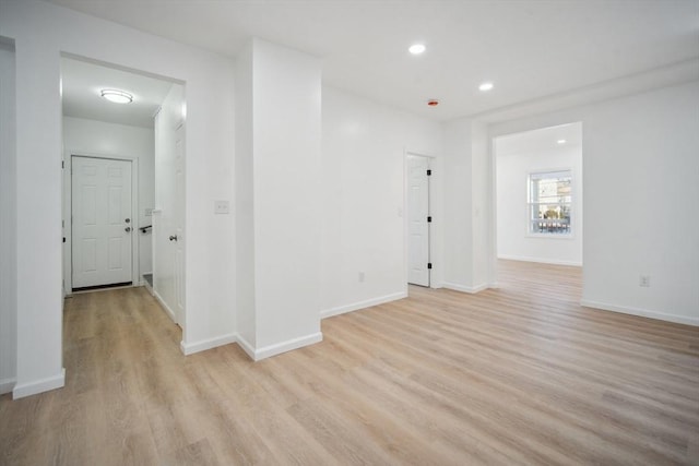 empty room featuring light hardwood / wood-style floors