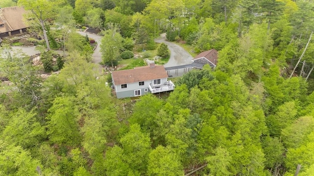 5 Indian Hl, Beverly, MA 01915 - view from above of property featuring a heavily wooded area