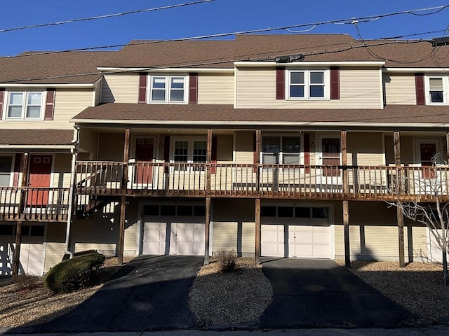 view of property with a garage