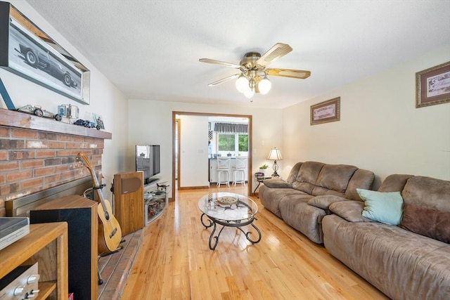 10 Manoogian Cir, Milford, MA 01757 - living room with hardwood / wood-style floors and ceiling fan