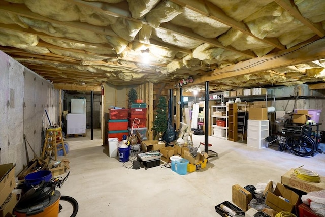 10 Manoogian Cir, Milford, MA 01757 - unfinished below grade area with freestanding refrigerator