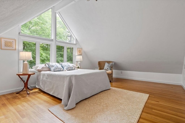 13 Long Ridge Rd, Acton, MA 01720 - bedroom with lofted ceiling and light wood-type flooring