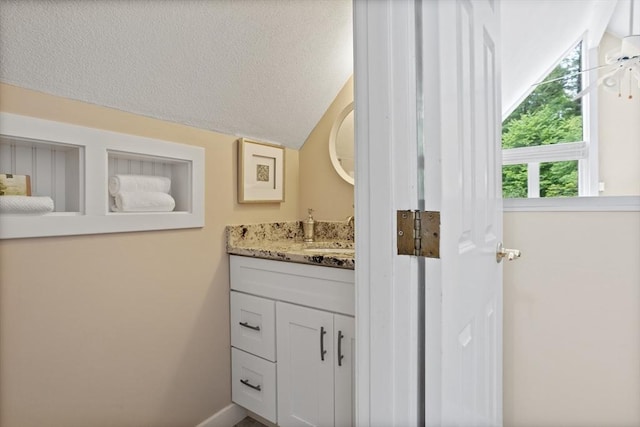 13 Long Ridge Rd, Acton, MA 01720 - bathroom with vaulted ceiling and vanity