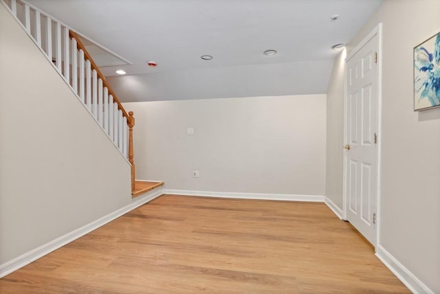 13 Long Ridge Rd, Acton, MA 01720 - unfurnished room featuring light wood-type flooring, recessed lighting, and stairway