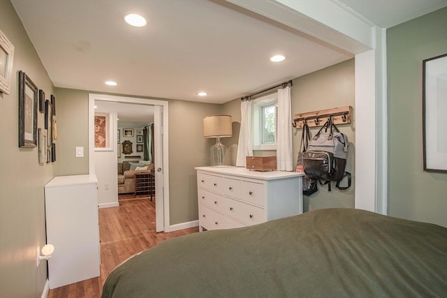 37 Raleigh Rd, Weymouth, MA 02189 - bedroom with light wood finished floors, baseboards, and recessed lighting